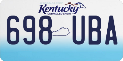KY license plate 698UBA