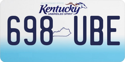 KY license plate 698UBE