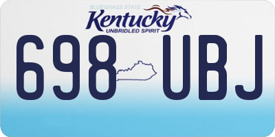 KY license plate 698UBJ