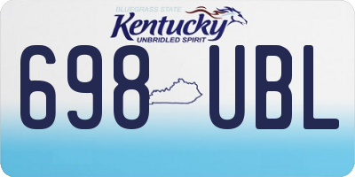 KY license plate 698UBL