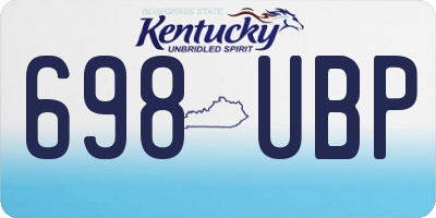 KY license plate 698UBP