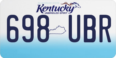 KY license plate 698UBR