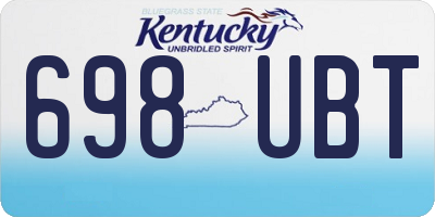 KY license plate 698UBT