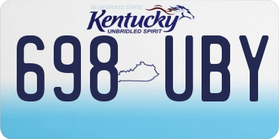KY license plate 698UBY