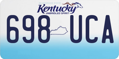 KY license plate 698UCA