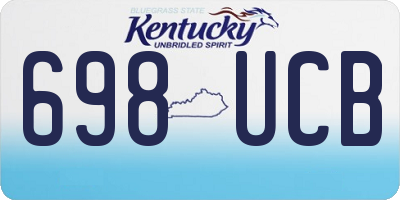 KY license plate 698UCB