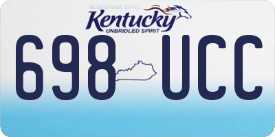 KY license plate 698UCC