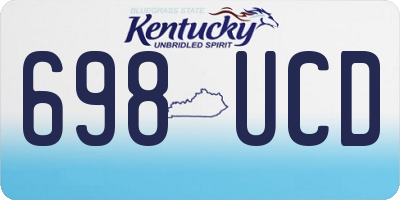 KY license plate 698UCD