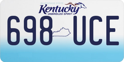 KY license plate 698UCE