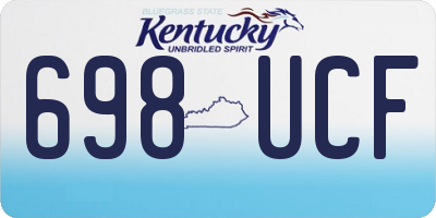 KY license plate 698UCF