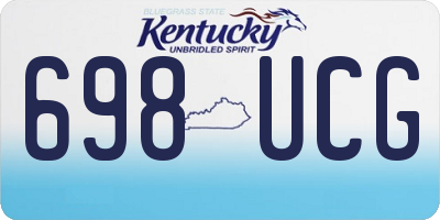 KY license plate 698UCG