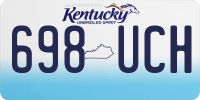 KY license plate 698UCH