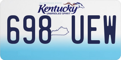 KY license plate 698UEW