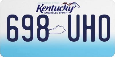 KY license plate 698UHO