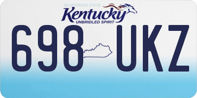 KY license plate 698UKZ