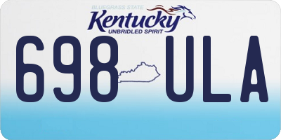 KY license plate 698ULA