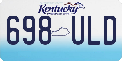 KY license plate 698ULD