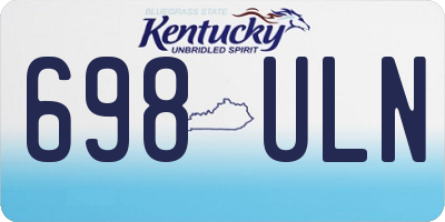 KY license plate 698ULN
