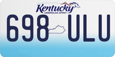 KY license plate 698ULU
