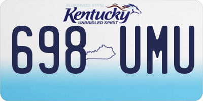 KY license plate 698UMU