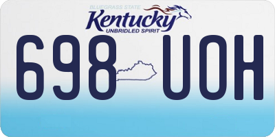 KY license plate 698UOH