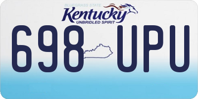 KY license plate 698UPU