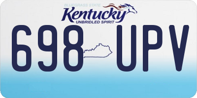 KY license plate 698UPV