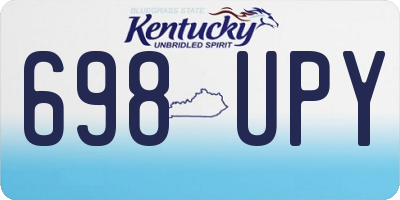 KY license plate 698UPY