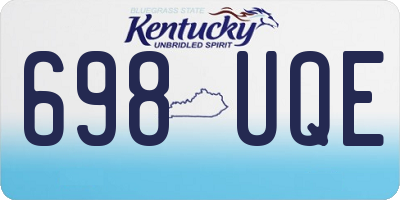 KY license plate 698UQE