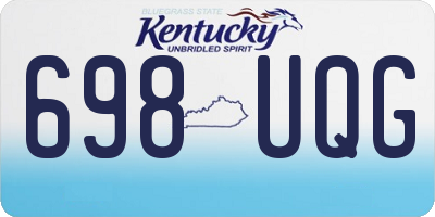 KY license plate 698UQG