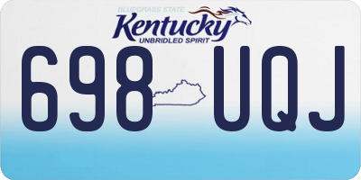 KY license plate 698UQJ