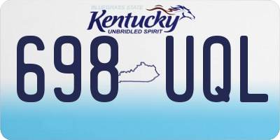 KY license plate 698UQL