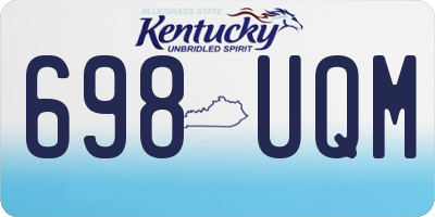 KY license plate 698UQM