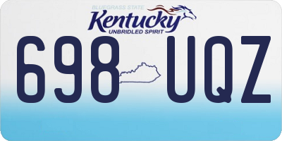 KY license plate 698UQZ
