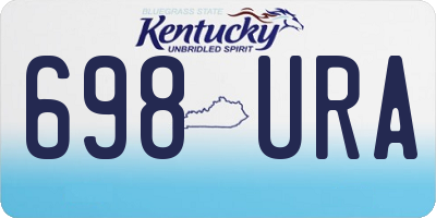 KY license plate 698URA