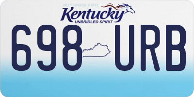 KY license plate 698URB