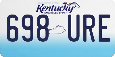 KY license plate 698URE