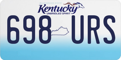 KY license plate 698URS