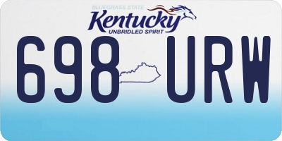 KY license plate 698URW