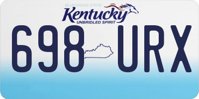 KY license plate 698URX