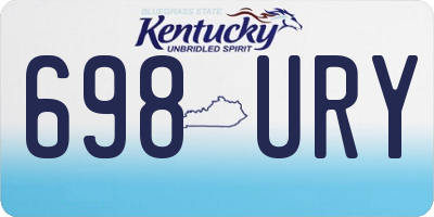 KY license plate 698URY