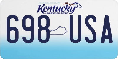 KY license plate 698USA