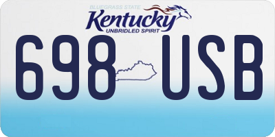 KY license plate 698USB