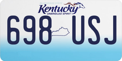 KY license plate 698USJ