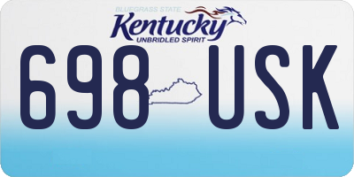 KY license plate 698USK
