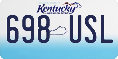 KY license plate 698USL