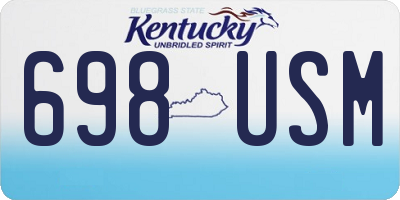 KY license plate 698USM