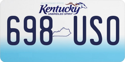 KY license plate 698USO