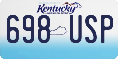 KY license plate 698USP