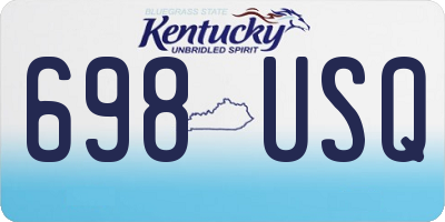 KY license plate 698USQ